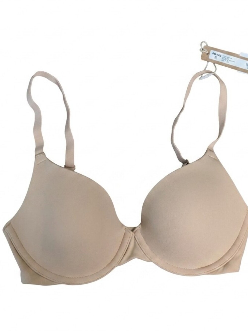 SKIMS Fits Everybody T-Shirt Bra 30C Clay Beige Tan Underwire NWT $54